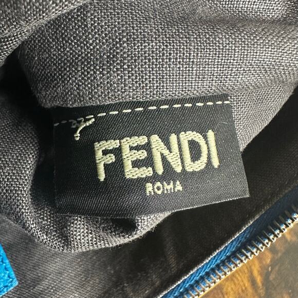 Fendi‎ Selleria Blue Leather Clutch Bag - Picture 6 of 13